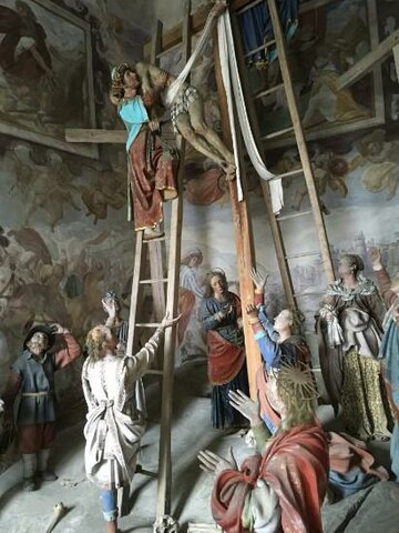 Descente de croix, Giovanni D’Enrico et Giacomo Ferro (sculptures) et Melchiorre Gherardini, dit le Ceranino,