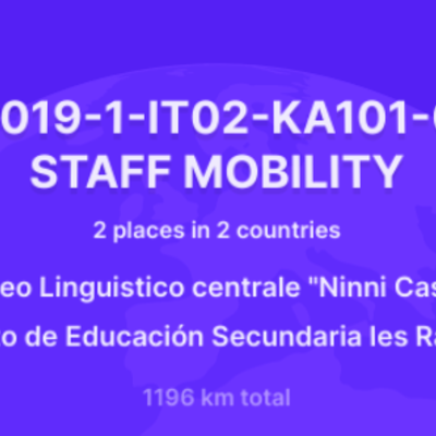 Timeline: Erasmus 2019-1-IT02-KA101-062066KA1 STAFF MOBILITY Wo.R.L.D. Work related learning development