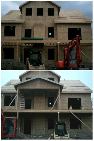 building of covered deck.