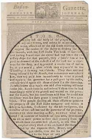 The Boston Tea Party.