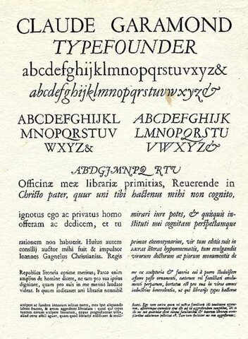 TIPOGRAFÍA GARAMOND