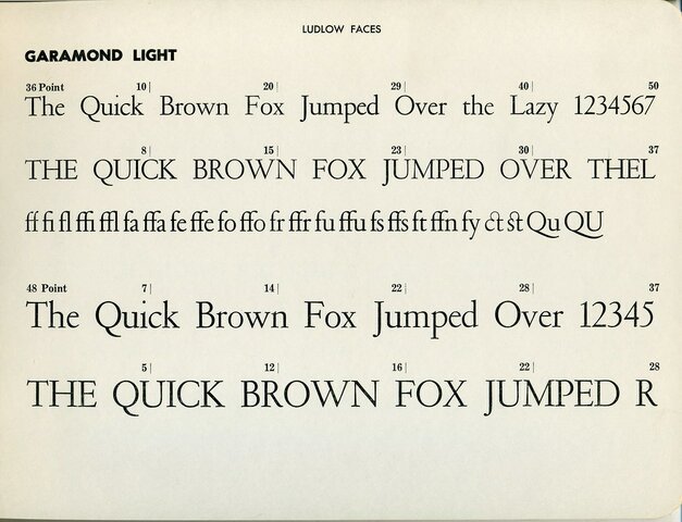 Tipografía Garamond