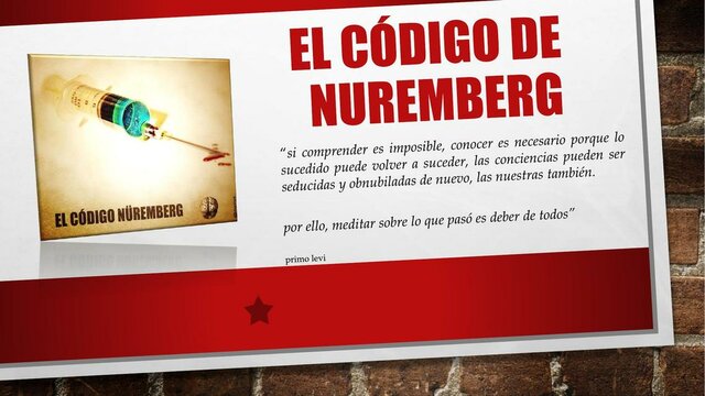 Publicación código de Núremberg