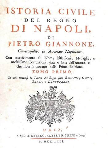 Istoria civile del regno di Napoli - Pietro Giannone
