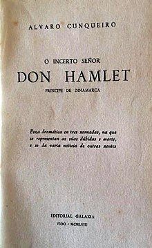 "O incerto señor Don Hamlet, Príncipe de Dinamarca"