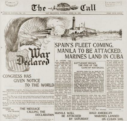 U.S. declares war on Spain
