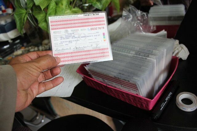 Introducción de la tarjeta Liconsa