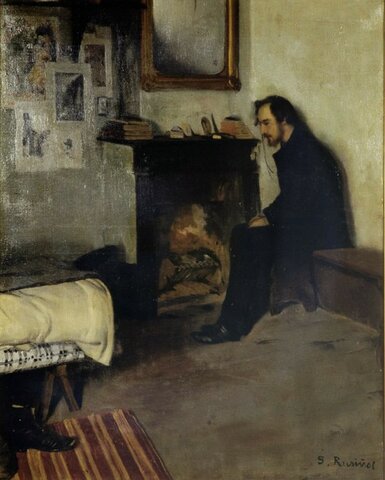 "Un bohemio - retrato de Satie" Rusiñol
