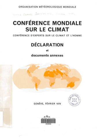 Conférence mondiale sur le climat à Genève