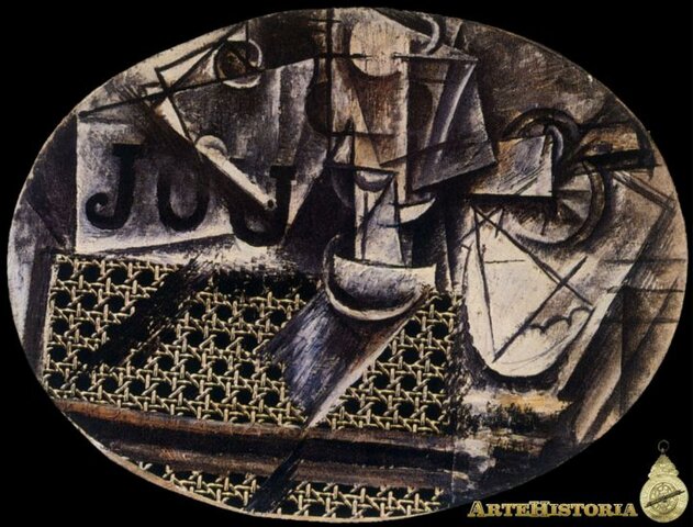 "Naturaleza muerta con rejilla de silla"  PICASSO