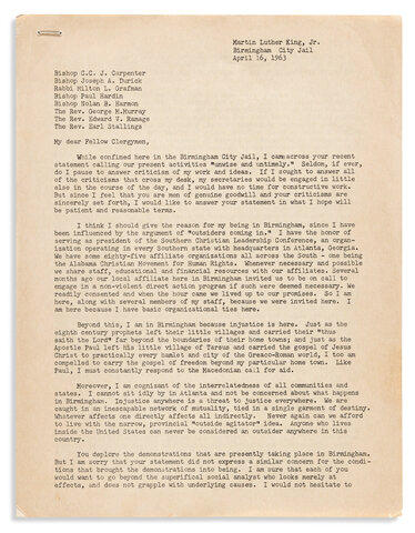 MLK’s Letter From Birmingham Jail