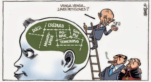 La pedagogía era muy elemental y partía del adoctrinamiento pasivo