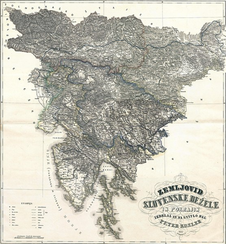 ZEMLJEVID SLOVENSKIH DEŽEL IN POKRAJIN