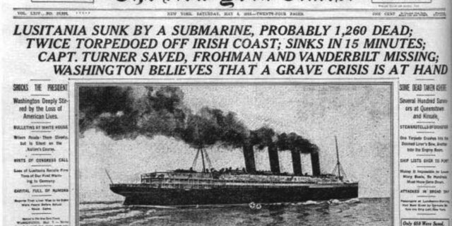 Sinking Lusitania