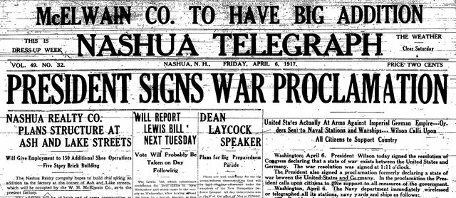 American entry into WW1