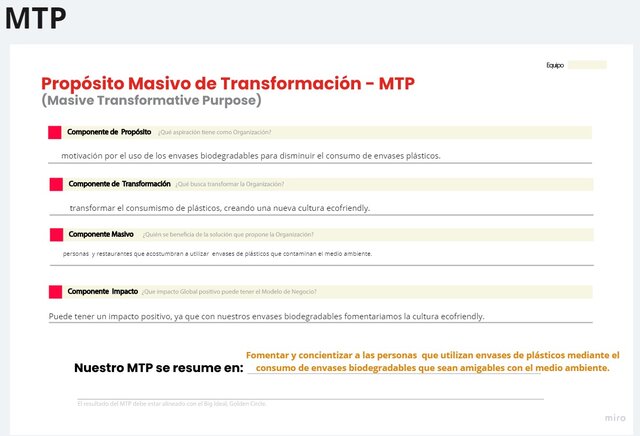 Propósito Masivo de Transformación - MTP 1