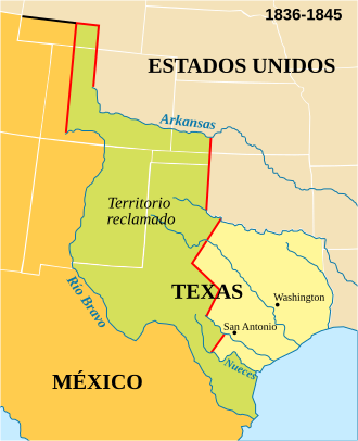 Texas se anexa a EEUU