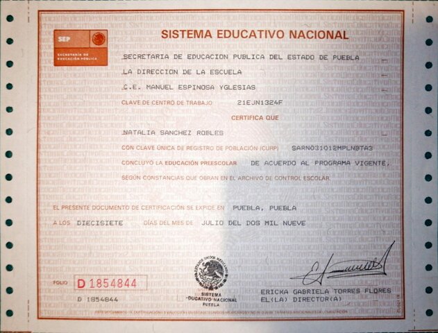 Terminar mi preescolar