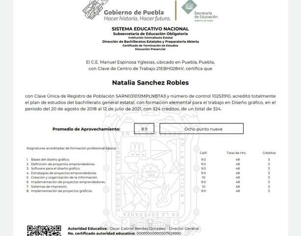 Terminar el Bachillerato.