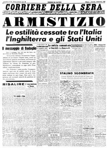 8 settembre: l’armistizio