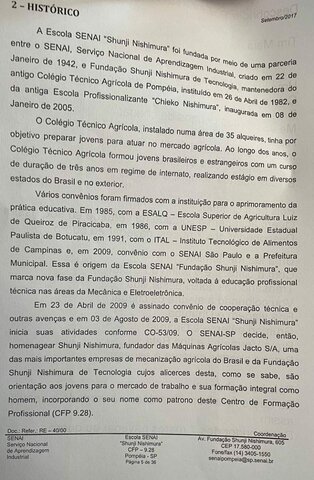 Linha do tempo- SENAI