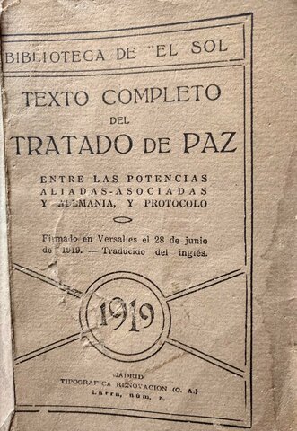 Firma del Tratado de Versalles