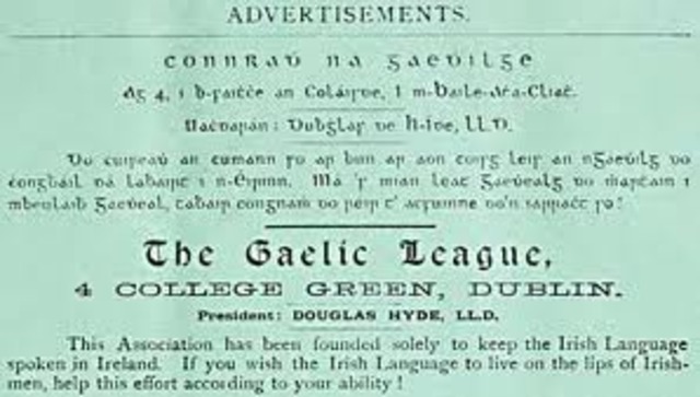 The Gaelic league Was Formed