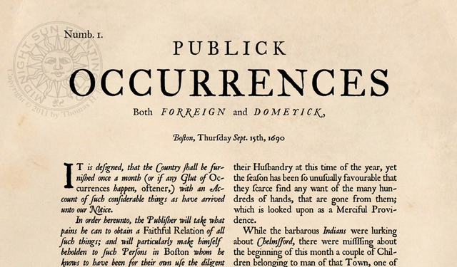 The first American newspapers