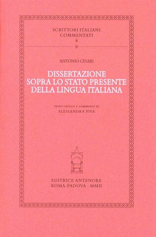 Dissertazione sopra lo stato presente della lingua italiana - Antonio Cesari