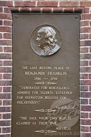 Benjamin Franklin died