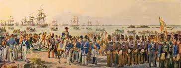 Desembarque das tropas liberais, no Pampelido/Mindelo