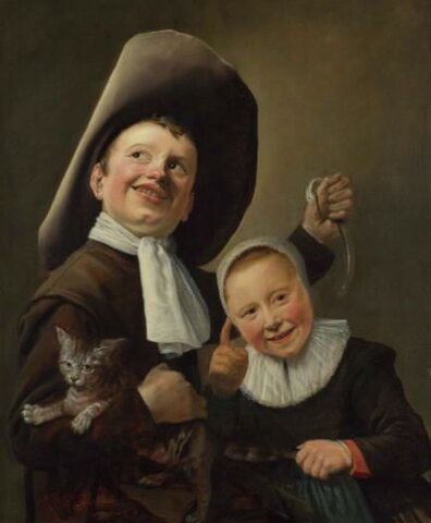 Enfants avec un chat et une anguille, Judith Leyster,