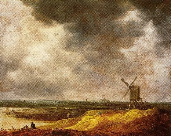Paysage au moulin, Jan van Goyen,