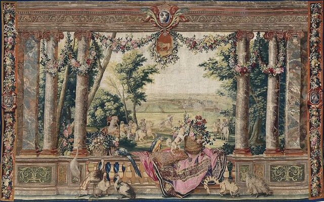 tapisserie de Beauvais, v.1680-1690, les oiseaux.