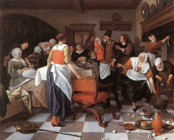 Célébration d’une naissance, Jan Steen,