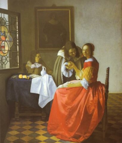Jeune fille au verre de vin, Vermeer
