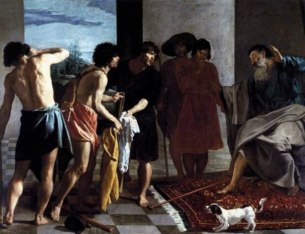 Jacob recevant la tunique de Joseph, Velasquez,