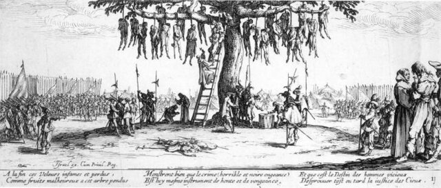L’arbre au pendu – Les Grandes Misères de la Guerre, Jacques Callot,