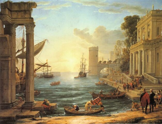 Port de mer avec l’embarquement de la reine de Saba, Le Lorrain,