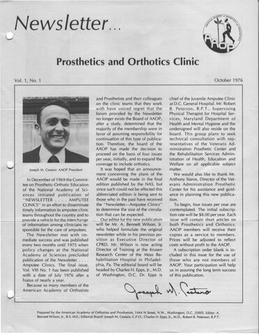 American Academy of Orthotists and Prosthetists Established