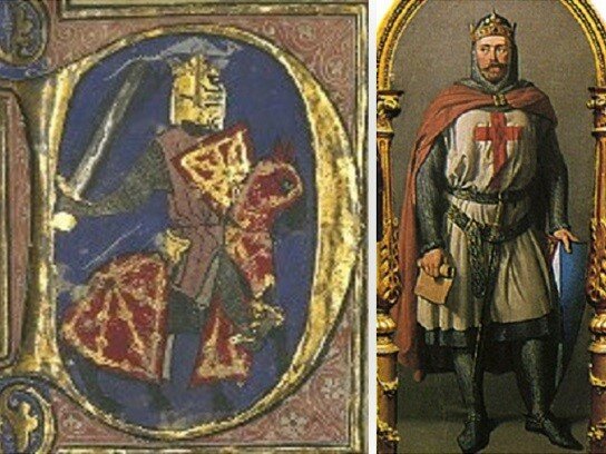 TEOBALDO I era elevado sobre el pavés en la catedral.