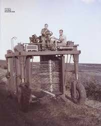 A primeira colhedora de café...