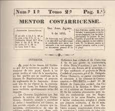 Fundación del periódico El Mentor Costarricense