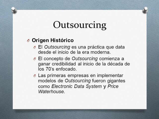 Outsourcing
