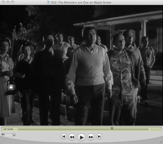 "The mob" notices a shadow in the dark