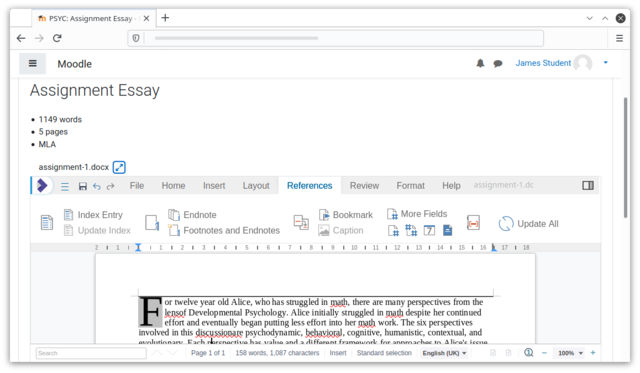 LMS Red interna de fuente abierta, Moodle
