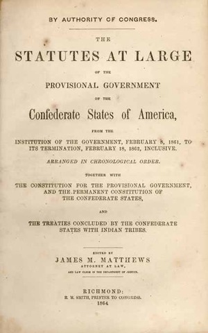 The Confederates Make Thier Own Constitution