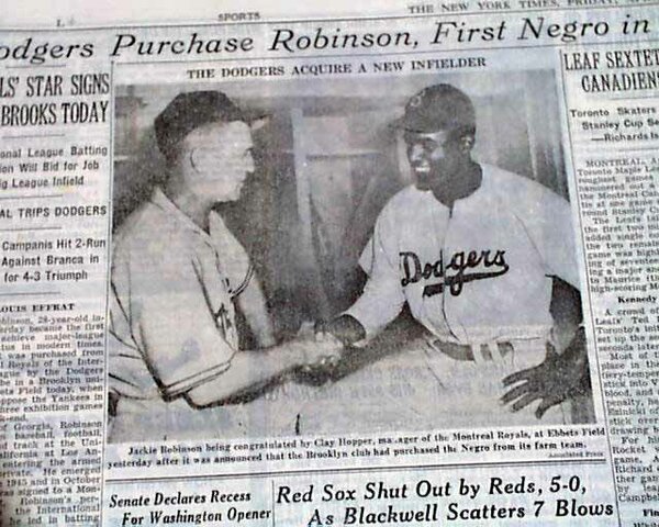 Jackie Robinson enters the MLB