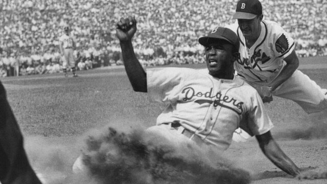 Jackie Robinson enters Major League Baseball