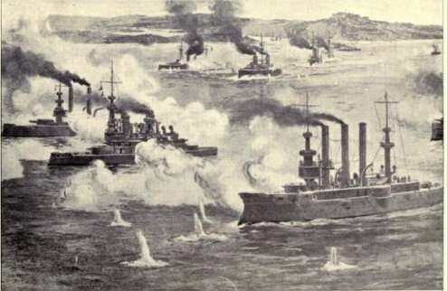 Destruction of the Spanish fleet in Cuba